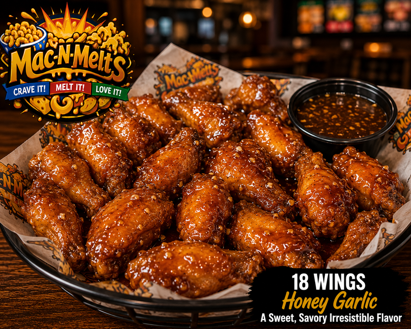 18 Wings Regular or Boneless (Choose Your Sauce)