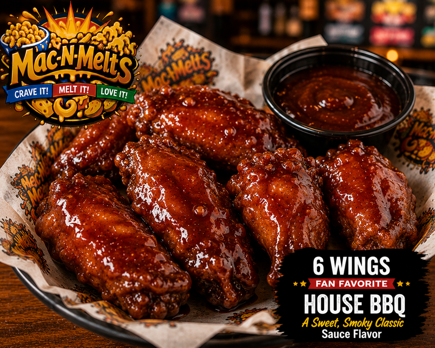 6 Wings Regular or Boneless (Choose Your Sauce)